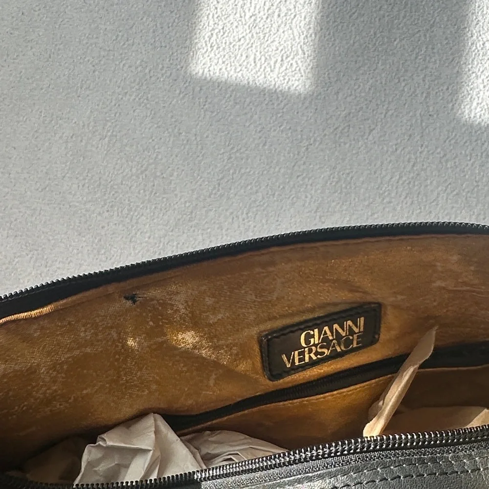 Versace Sunburst Leopard & Gold Satchel - Picture 6 of 7